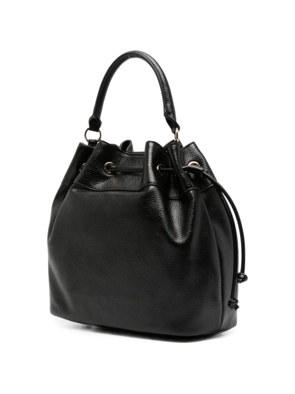TWINSET Shopper met nerfstructuur en trekkoord Zwart