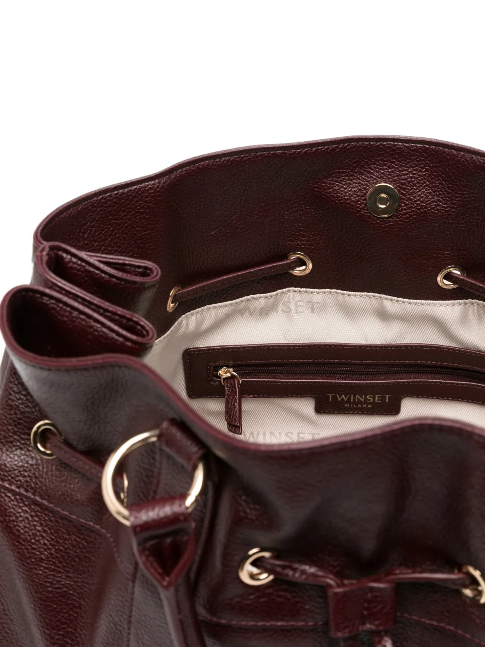 TWINSET Shopper met nerfstructuur en trekkoord Rood