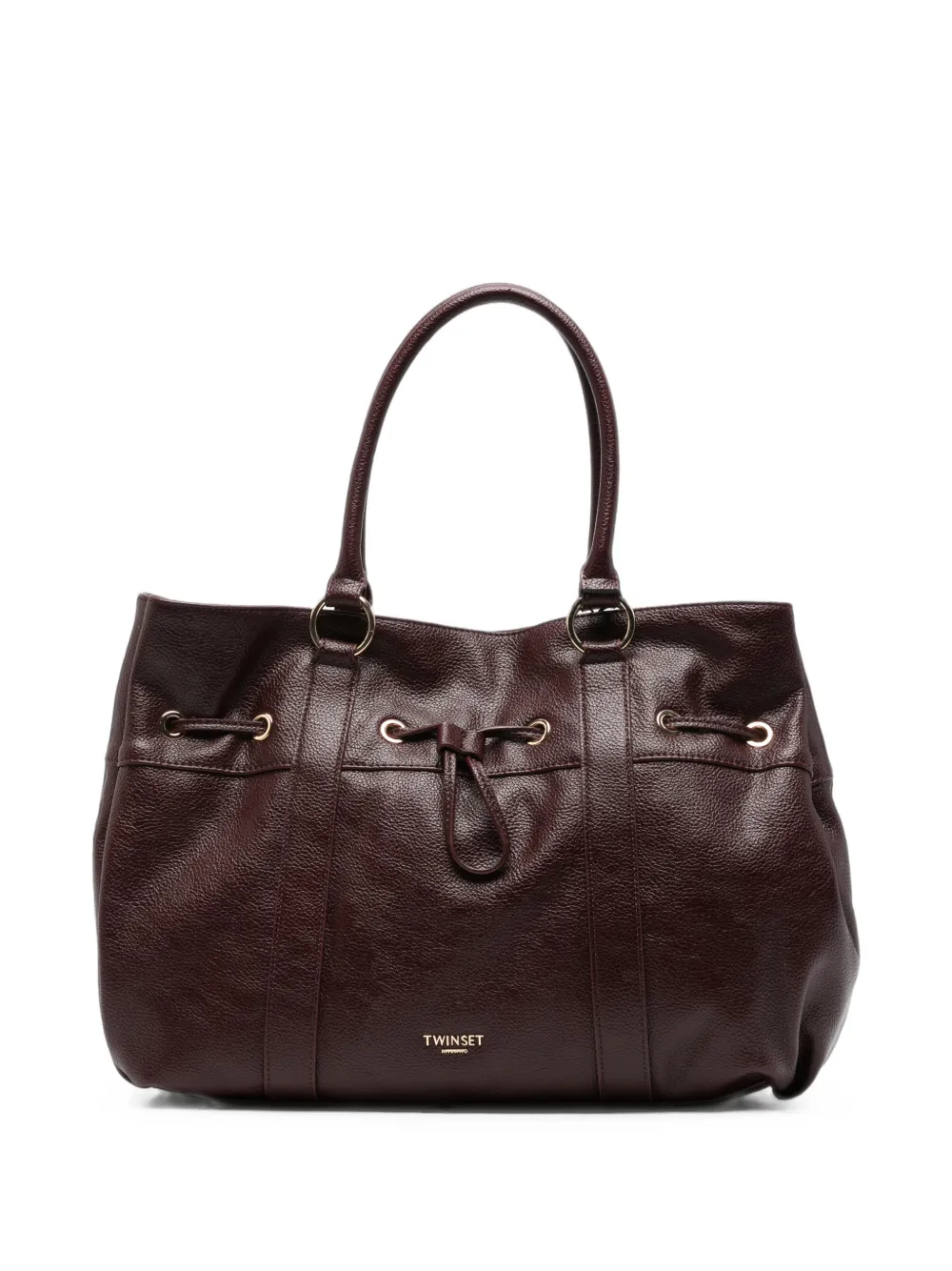 TWINSET pebbled drawstring tote bag