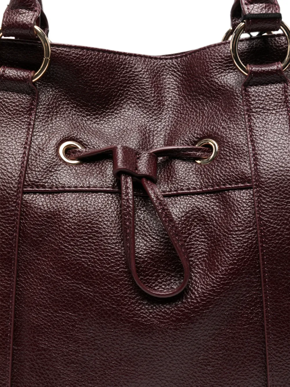 TWINSET Shopper met nerfstructuur en trekkoord Rood