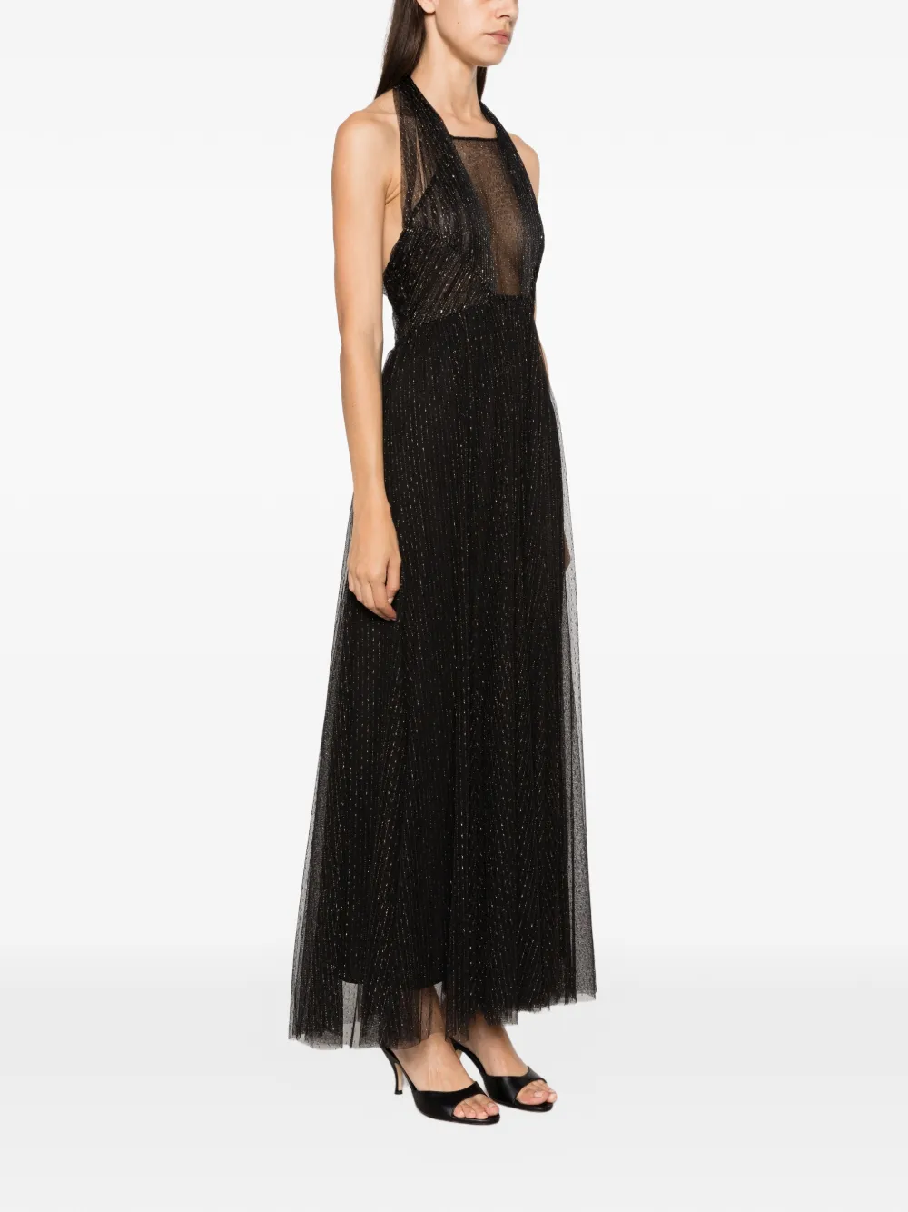TWINSET Maxi-jurk met halternek Zwart