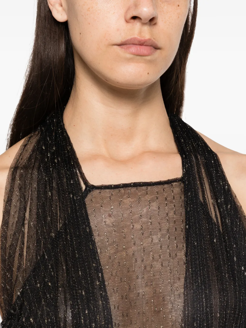 TWINSET Maxi-jurk met halternek Zwart