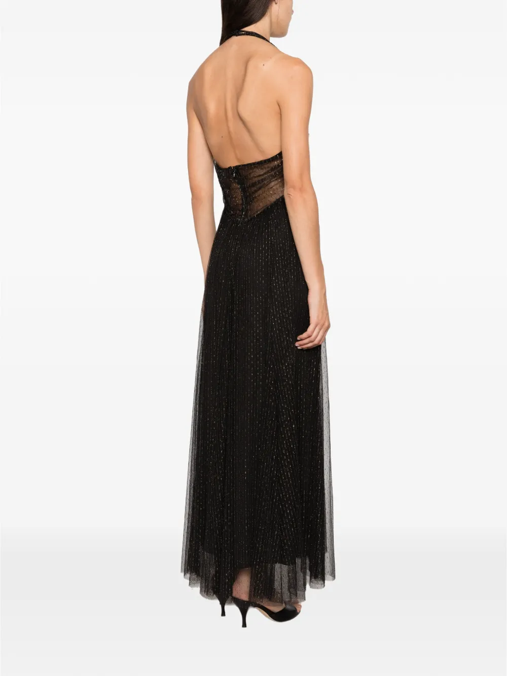TWINSET Maxi-jurk met halternek Zwart