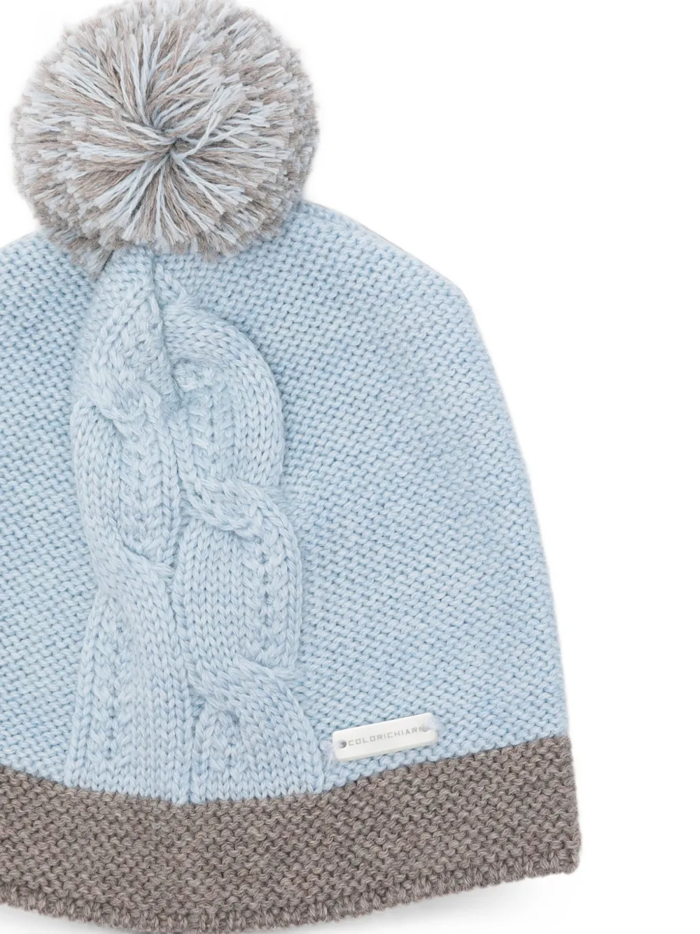 Colorichiari Kabelgebreide muts Blauw
