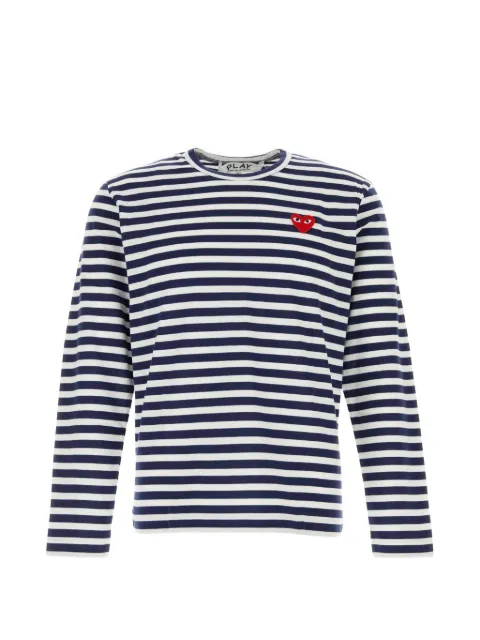 Comme Des Garçons Play striped embroidered T-shirt