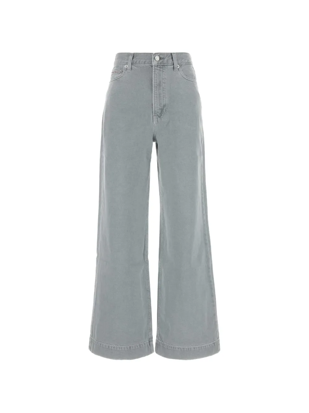 Calvin Klein Jeans logo-patch wide-leg jeans - Grigio