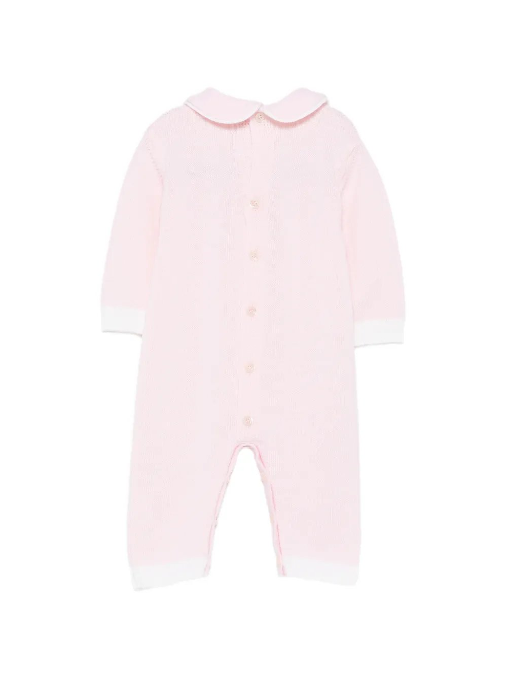 Colorichiari cable-knit bow-detail romper Roze
