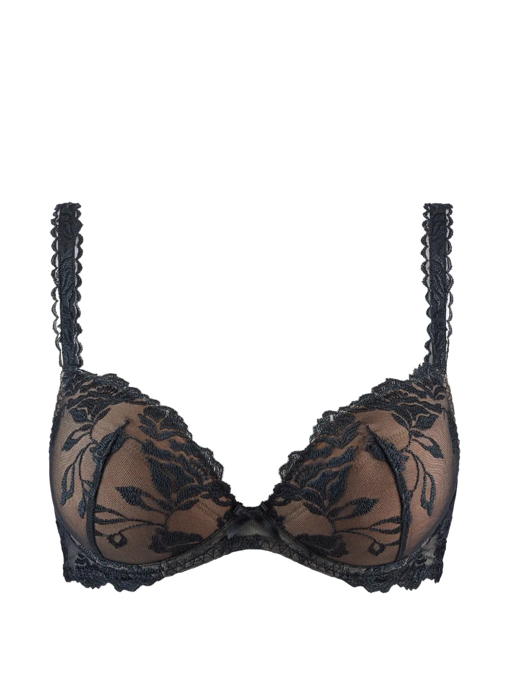Aubade Reggiseno push-up Softessence con ricamo - Nero