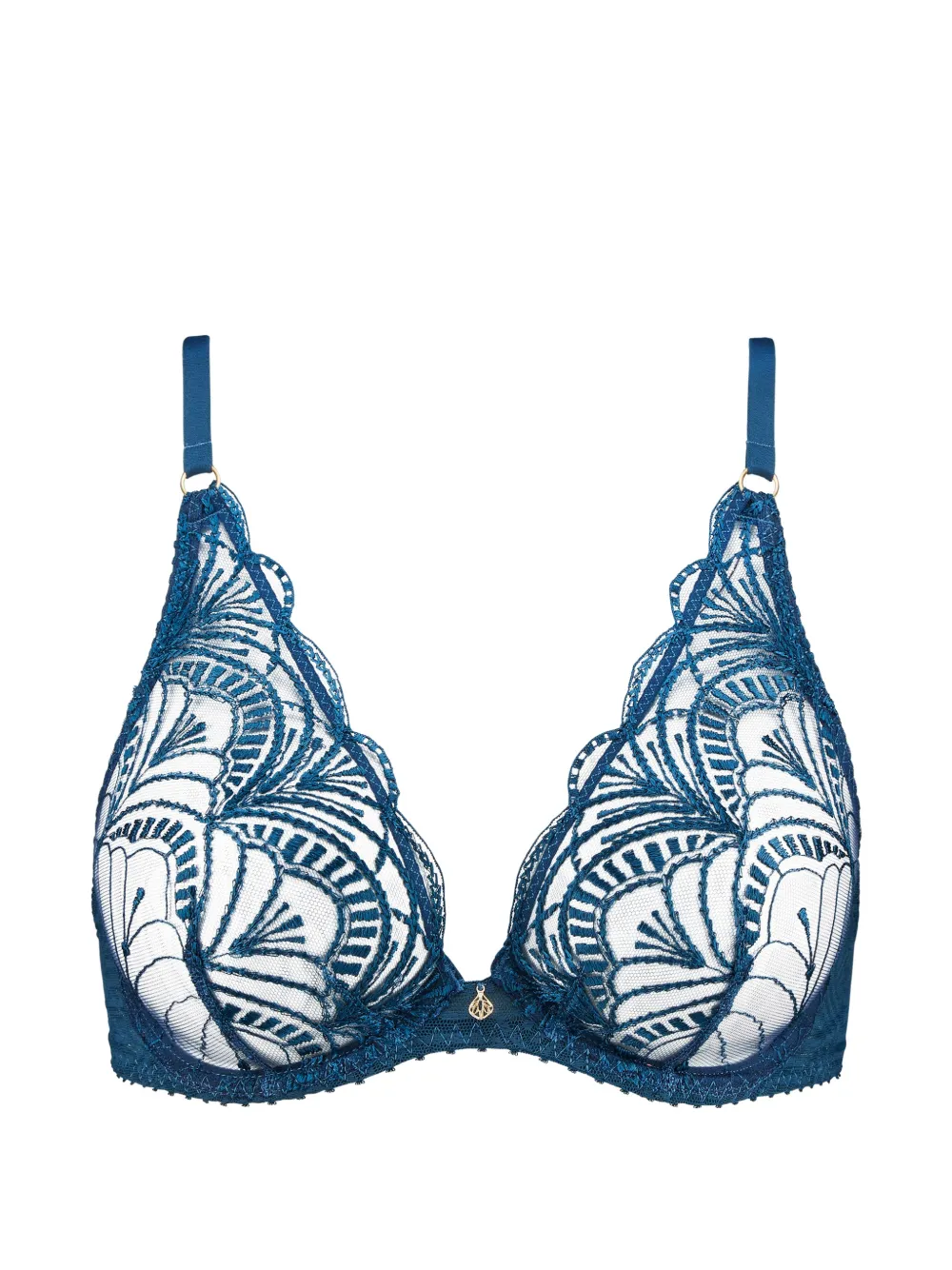 Aubade Reggiseno a triangolo Vibes con ricamo - Blu