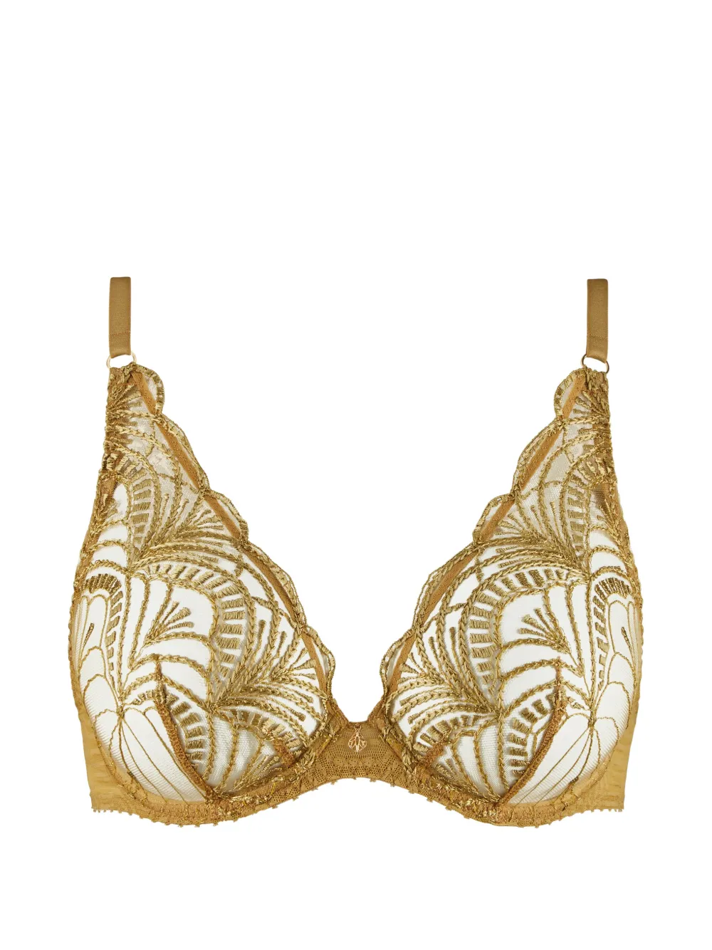 Aubade Reggiseno a triangolo Vibes con ricamo - Oro