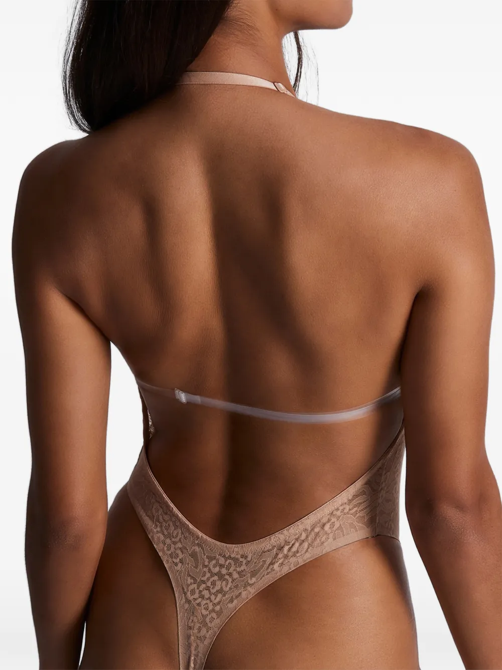 Aubade Body Sculpt body met kant Beige