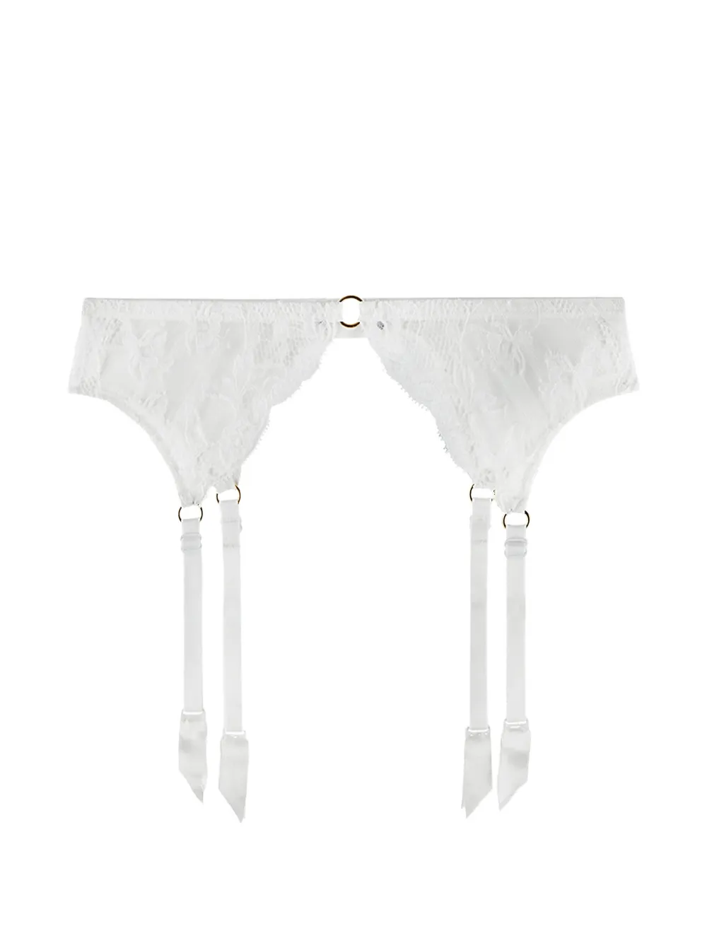 Aubade Kiss of Love Strumpfhalter mit Spitzenbesatz - Weiß