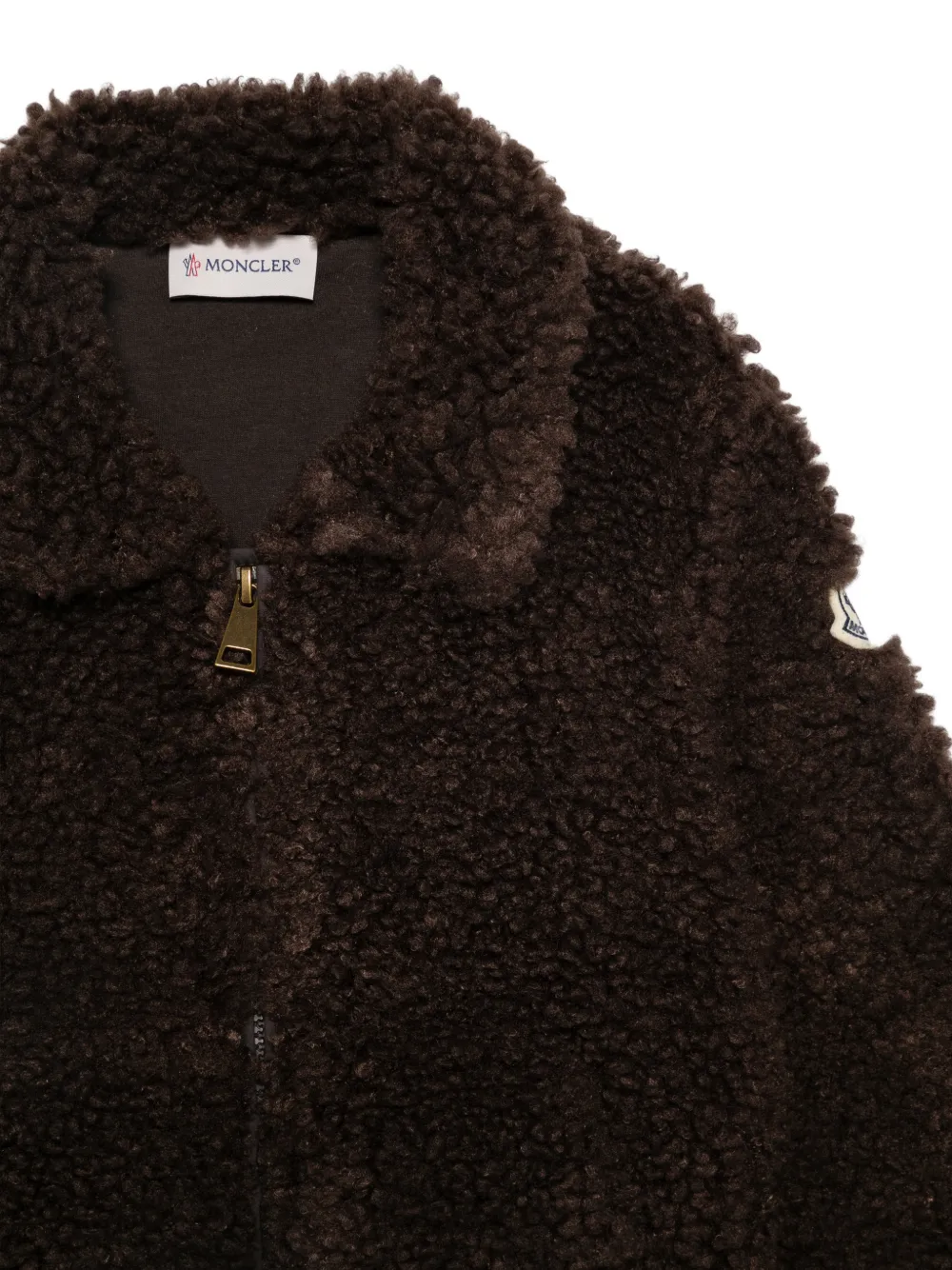Moncler Enfant Jack met logopatch Bruin