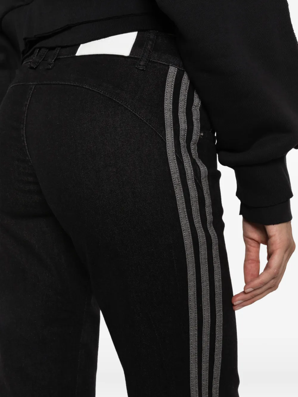 adidas side-stripe jeans Zwart