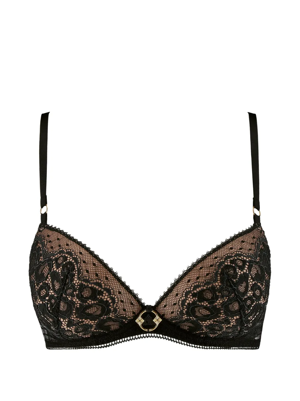 Aubade Illusion Fauve lace-embroidered bra