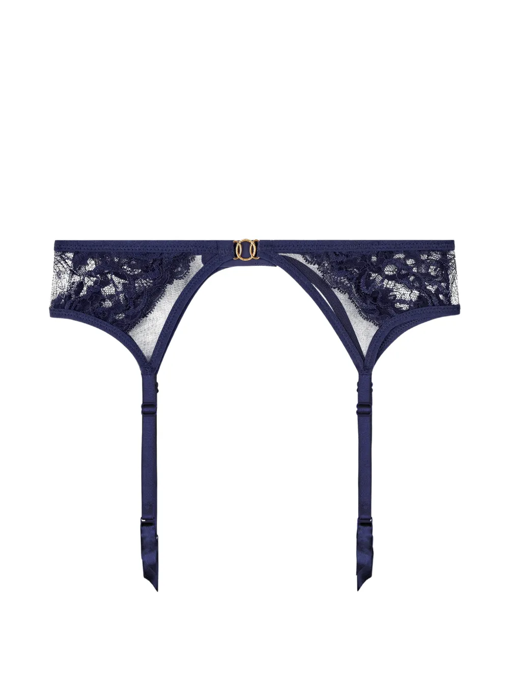 Aubade Feeling Myself Hosenträger mit Spitzeneinsatz - Blau