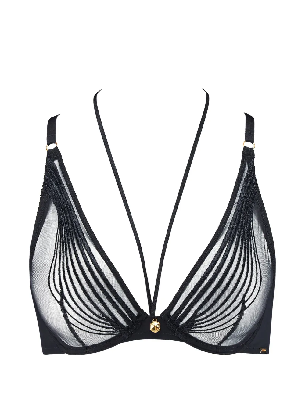 Aubade Reggiseno a traingolo Sumptuous Waves ricamato - Nero