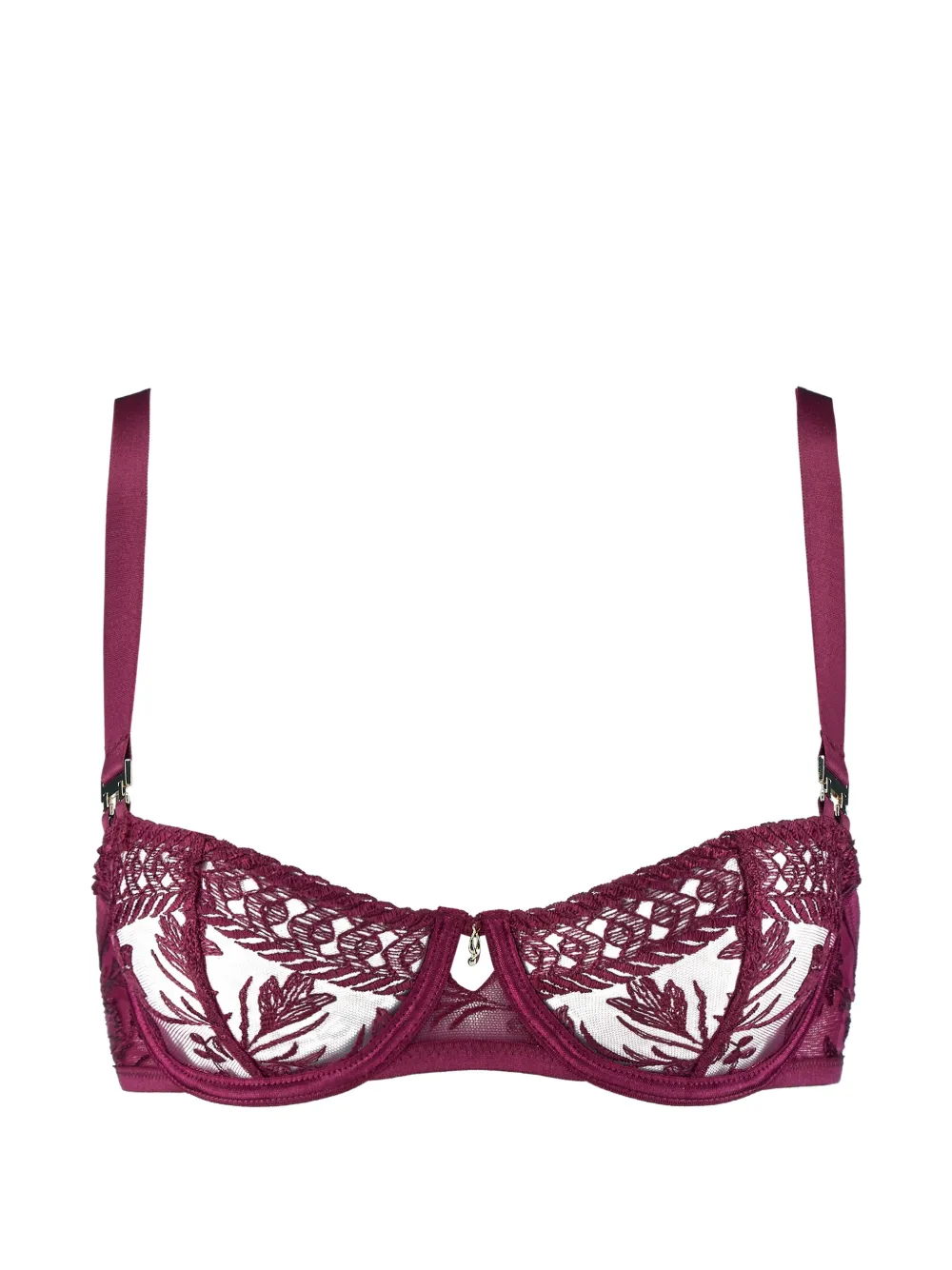 Aubade Reggiseno Magnetic Spell con ricamo a fiori - Rosso