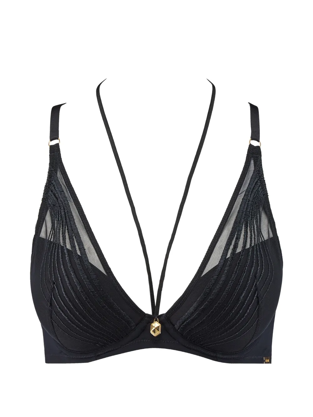 Aubade Reggiseno ricamato con scollo profondo - Nero