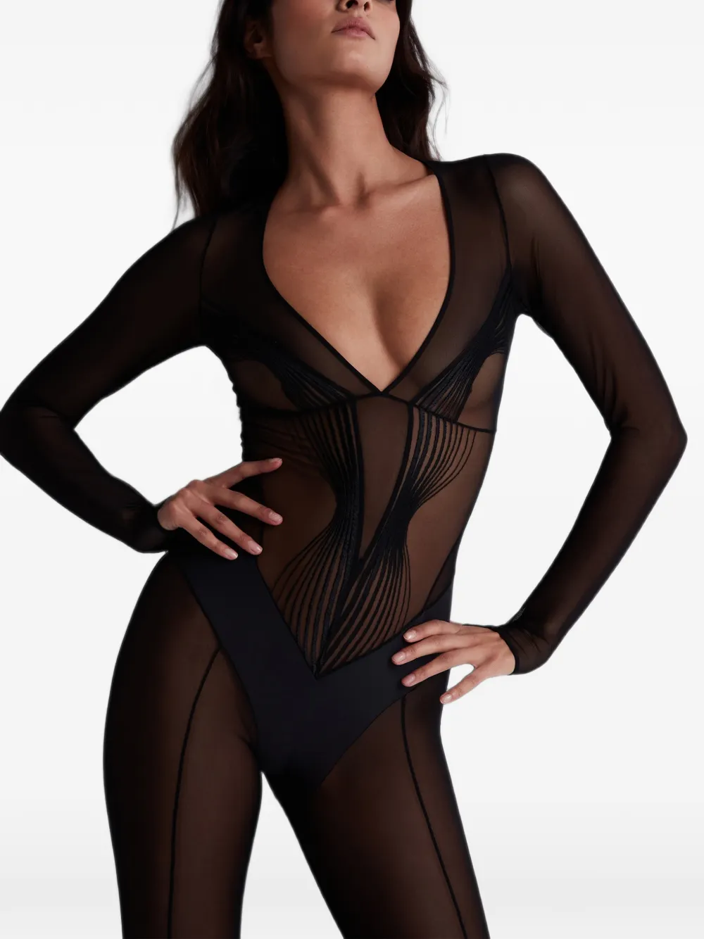 Aubade Midnight Storm catsuit Zwart