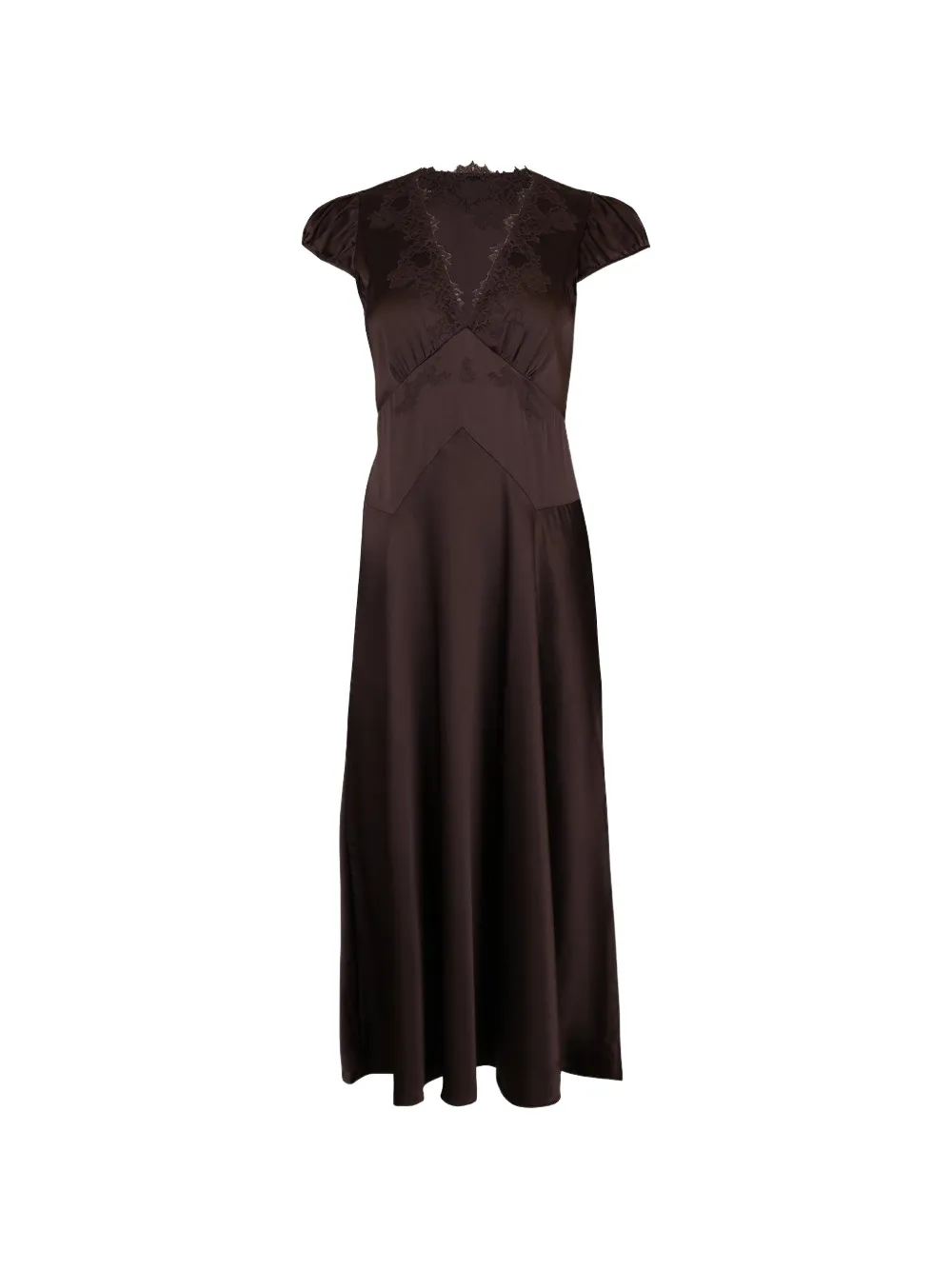 DÔEN Coraline lace-trimmed silk midi dress