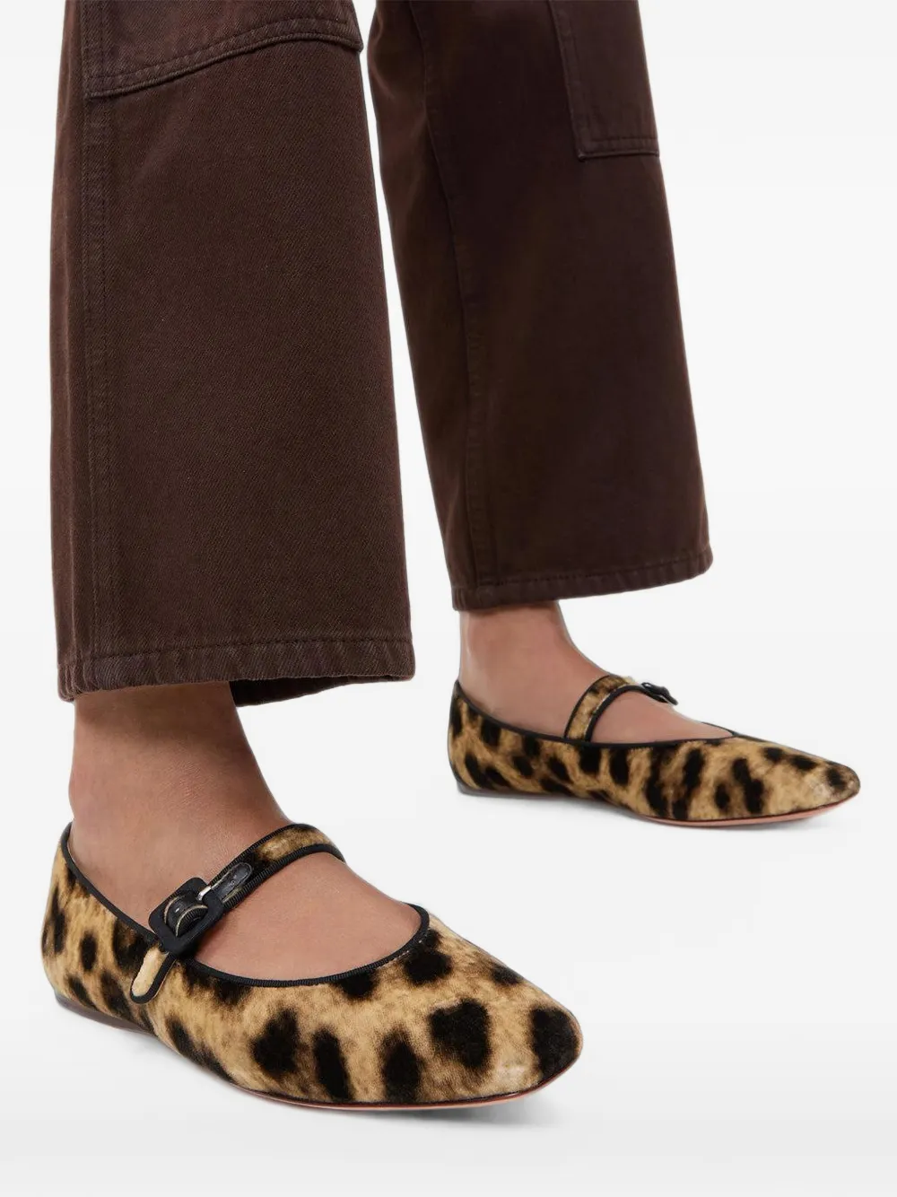 Loeffler Randall Mary Jane leopard-print ballet flats Bruin