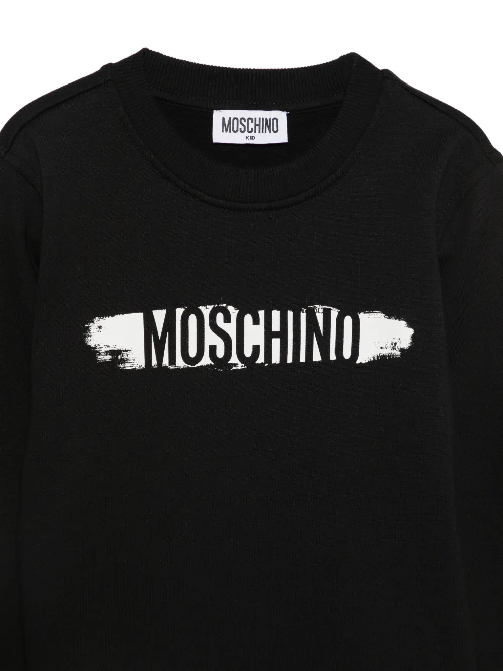 Moschino Kids logo-print sweater Zwart