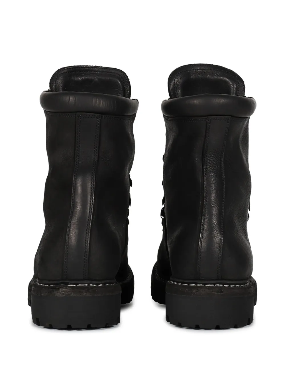 Guidi lace-up leather ankle boots Zwart
