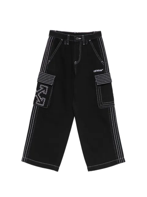 Off-White Kids Arrows-patch contrast-stitch cargo pants