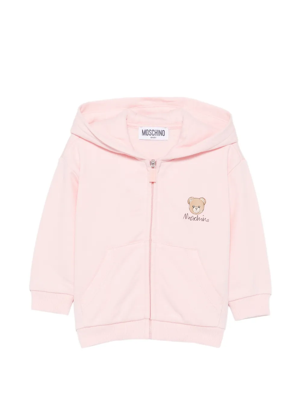 Moschino Kids Teddy Bear zip-up hoodie - Rosa