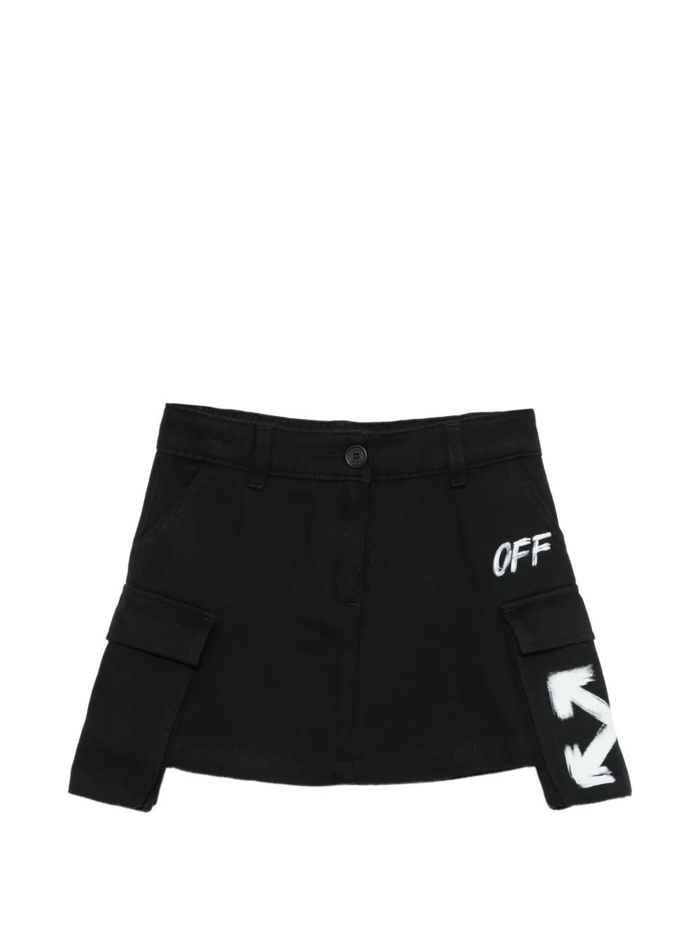 Off-White Kids Arrows-print cargo skirt - Nero