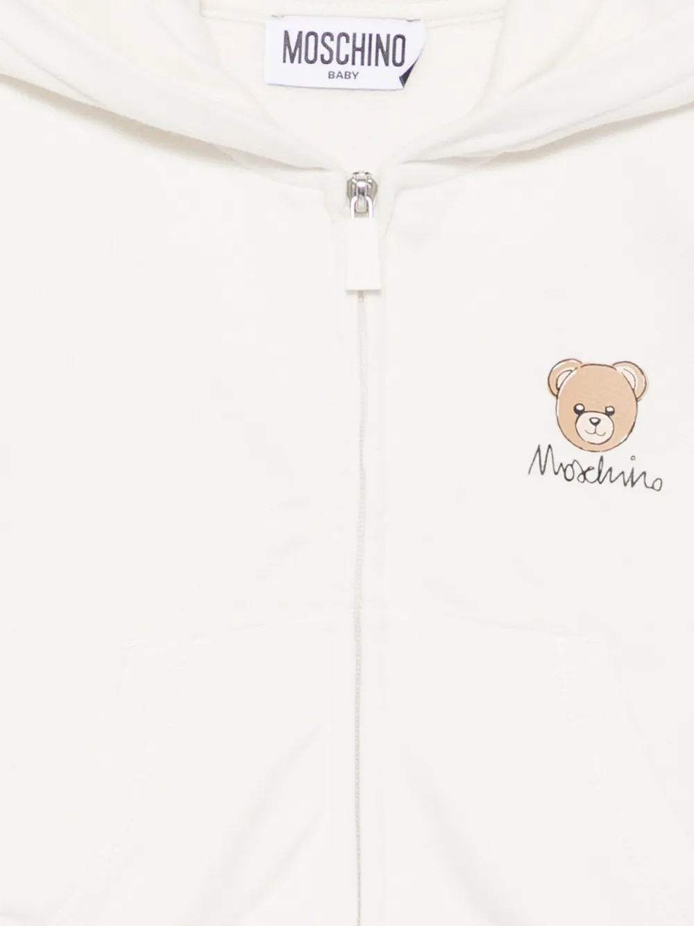 Moschino Kids Hoodie met teddybeerprint Wit