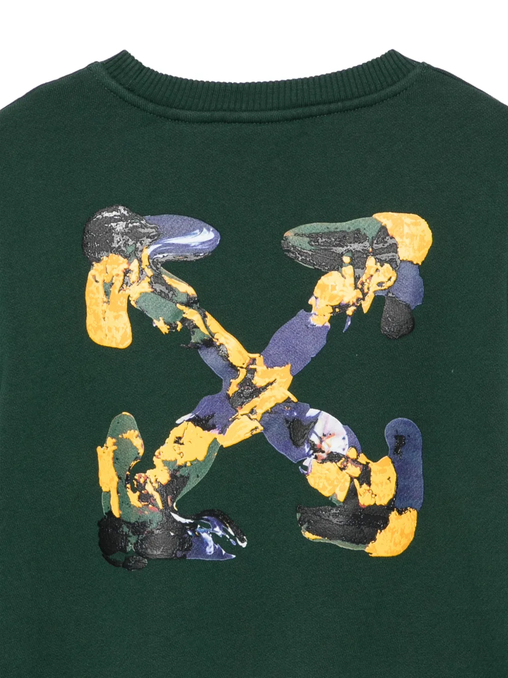 Off-White Kids Arrows-motif logo-print sweater Groen