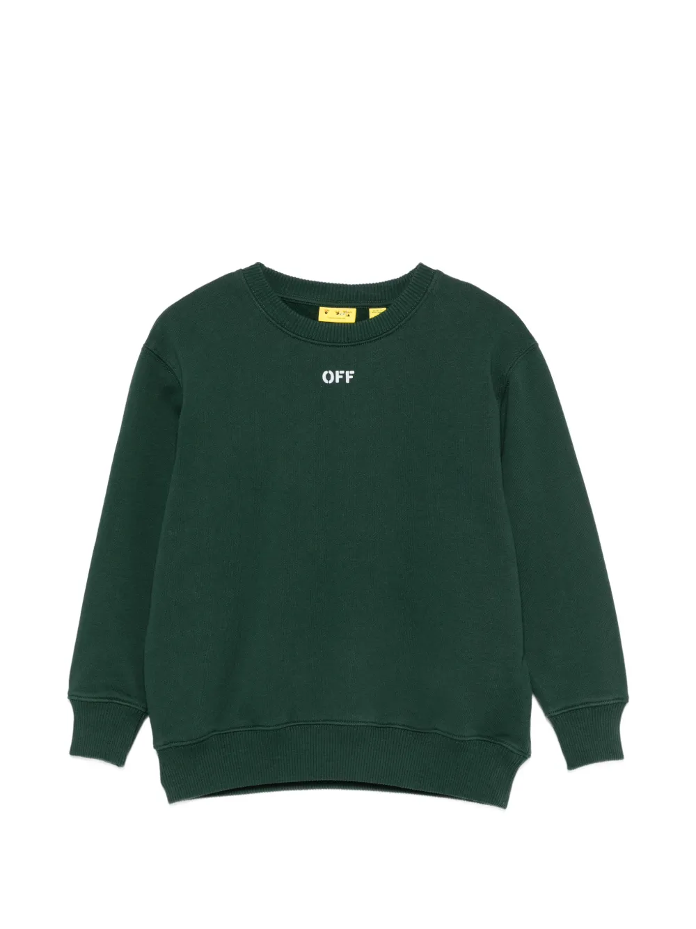 Off-White Kids Arrows-motif logo-print sweater - Verde