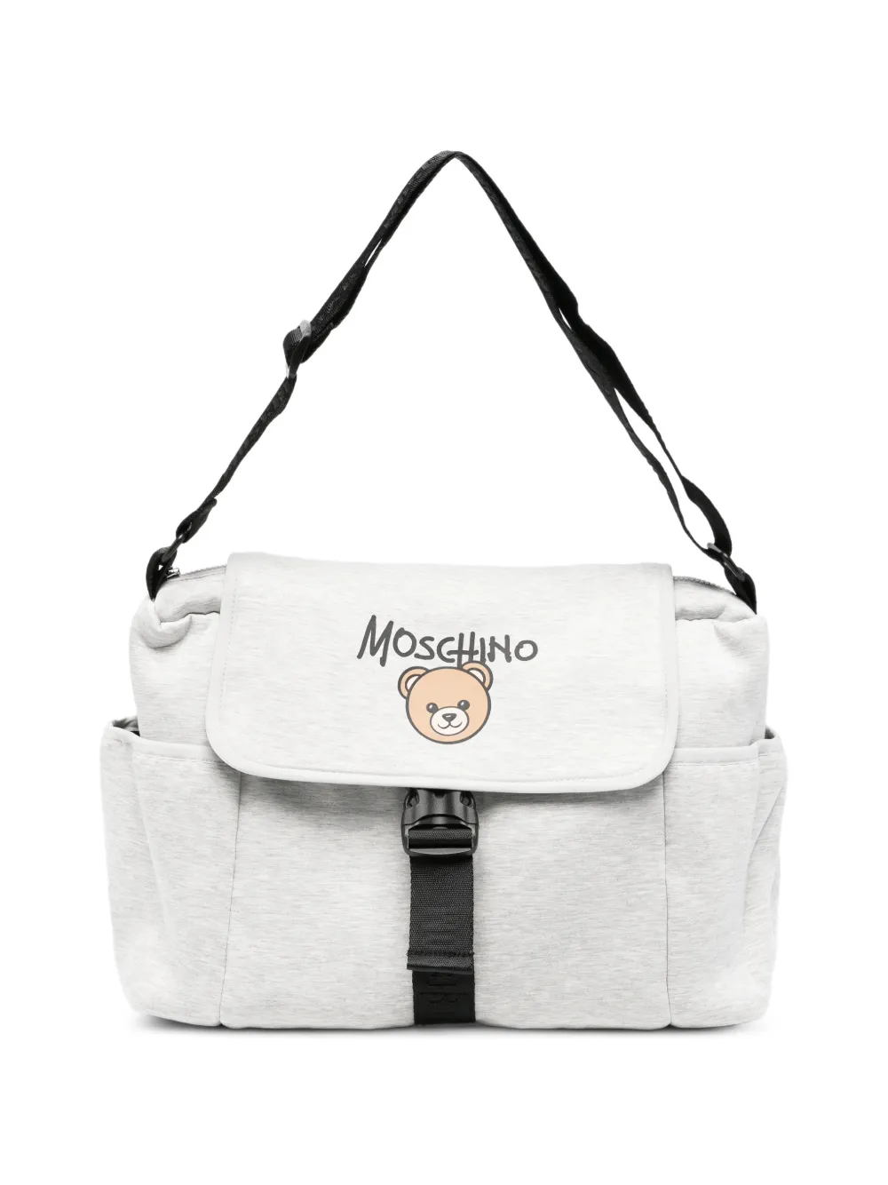 Moschino Kids Teddy Bear logo-print changing bag - Grigio