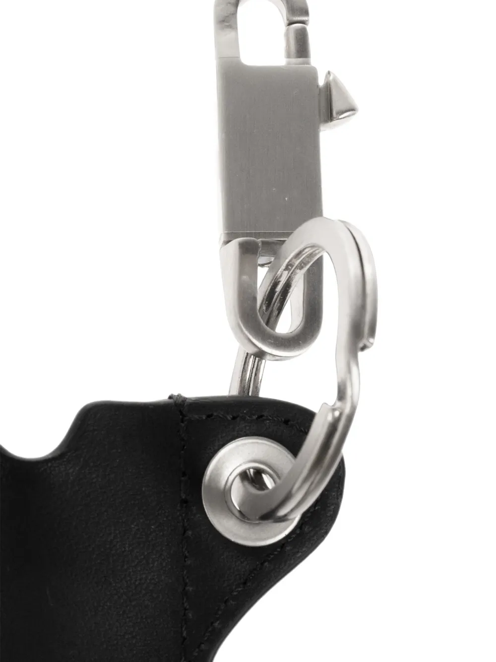 Rick Owens Leren aanstekerhoes met logo Zwart