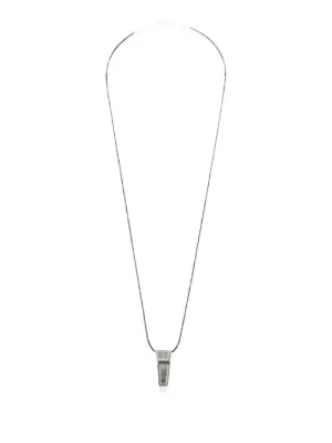 Rick Owens ロゴ チェーンネックレス | シルバートーン | FARFETCH JP