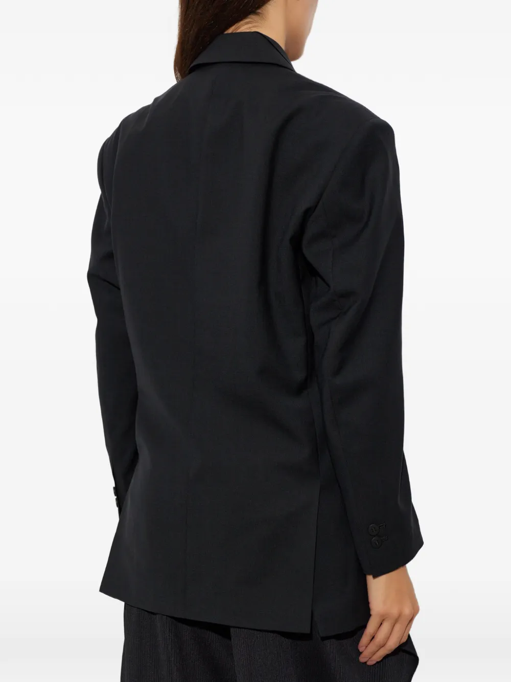 Issey Miyake double-breasted blazer Zwart
