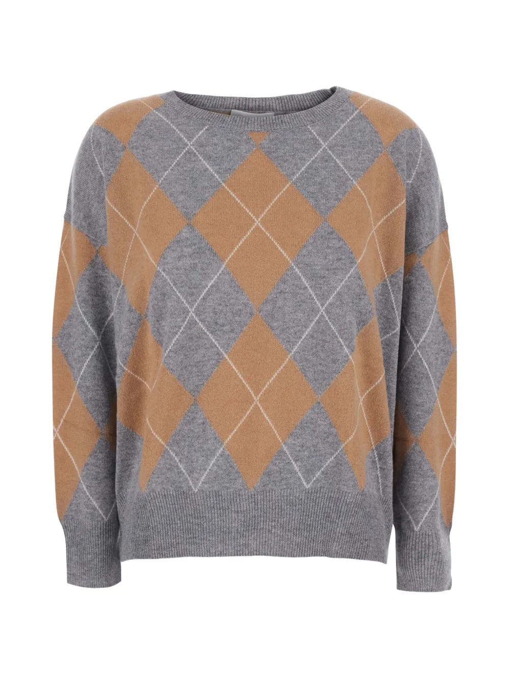 Solocascmir argyle-knit sweater - Grigio