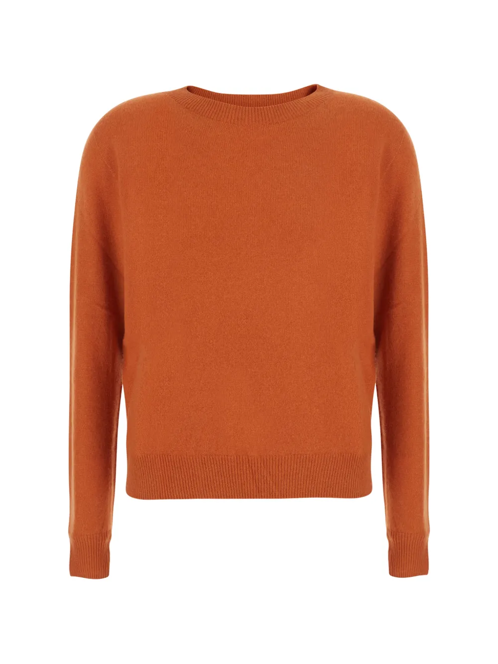 Solocascmir crew-neck ribbed-trim sweater - Arancione