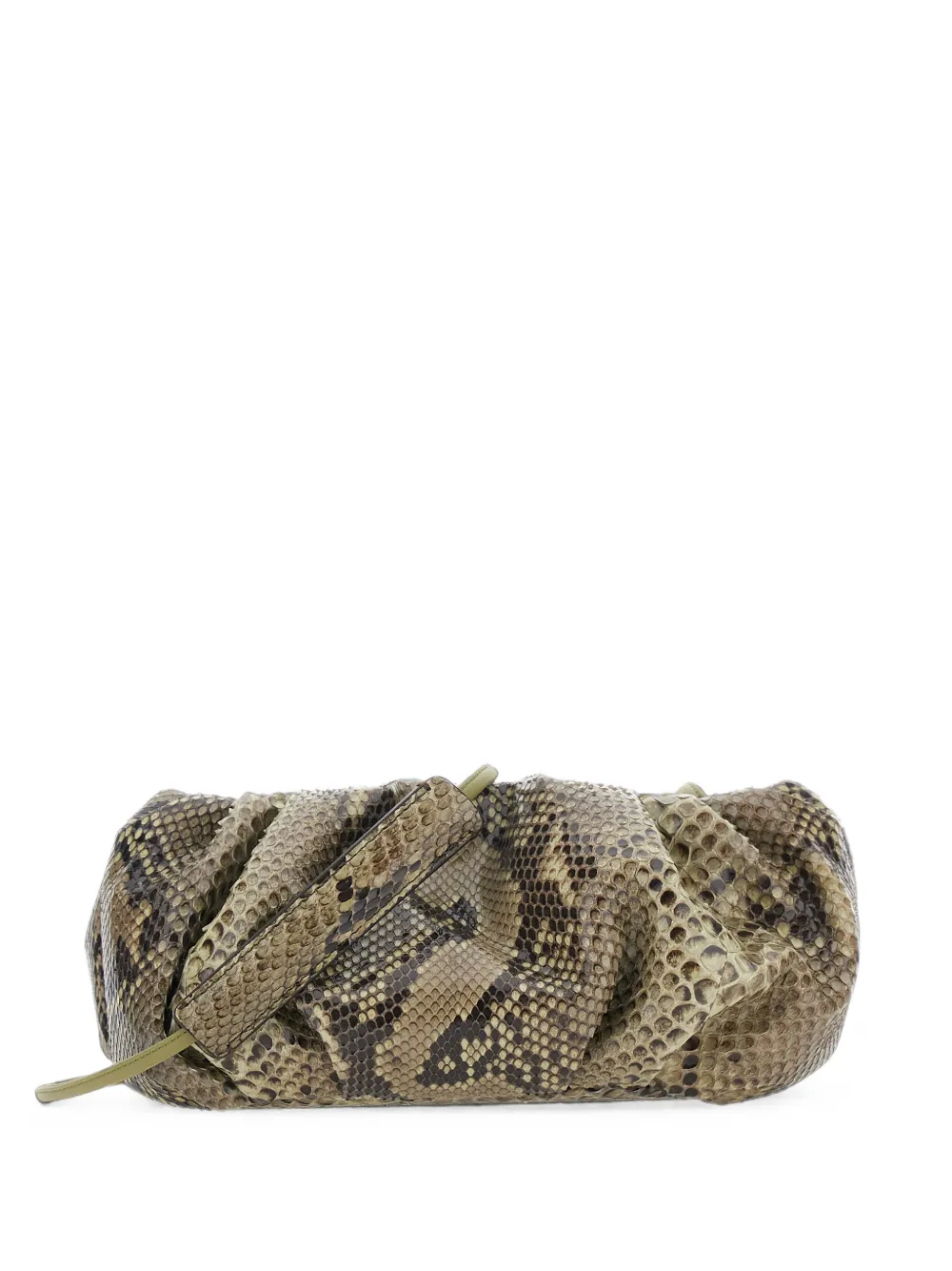 BIAGINI Pillow python-skin shoulder bag - Toni neutri