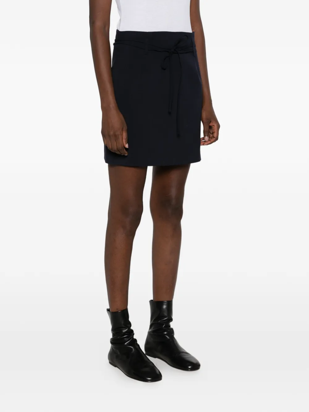 TWINSET Mini-rok met striksluiting en riemlussen Blauw