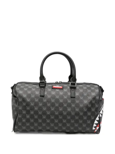 Sprayground Bolsa tote xadrez com motivo de tubarão