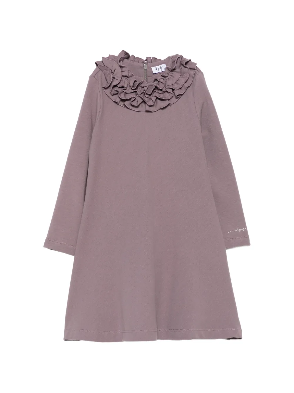 Il Gufo robe volantée à manches longues - Violet Il Gufo robe volantée à manches longues - Violet