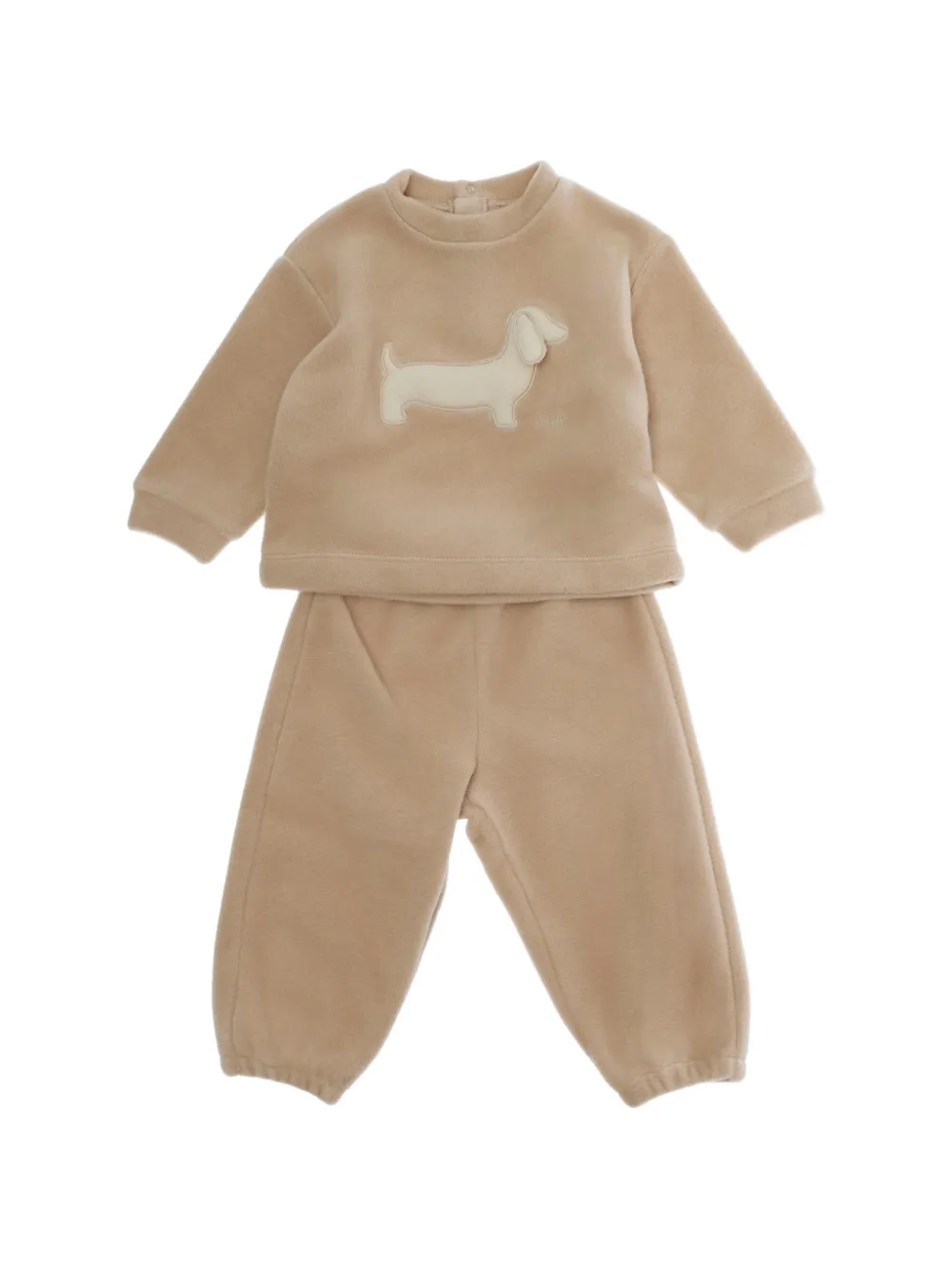 Il Gufo dog-patch babygrow set - Nude