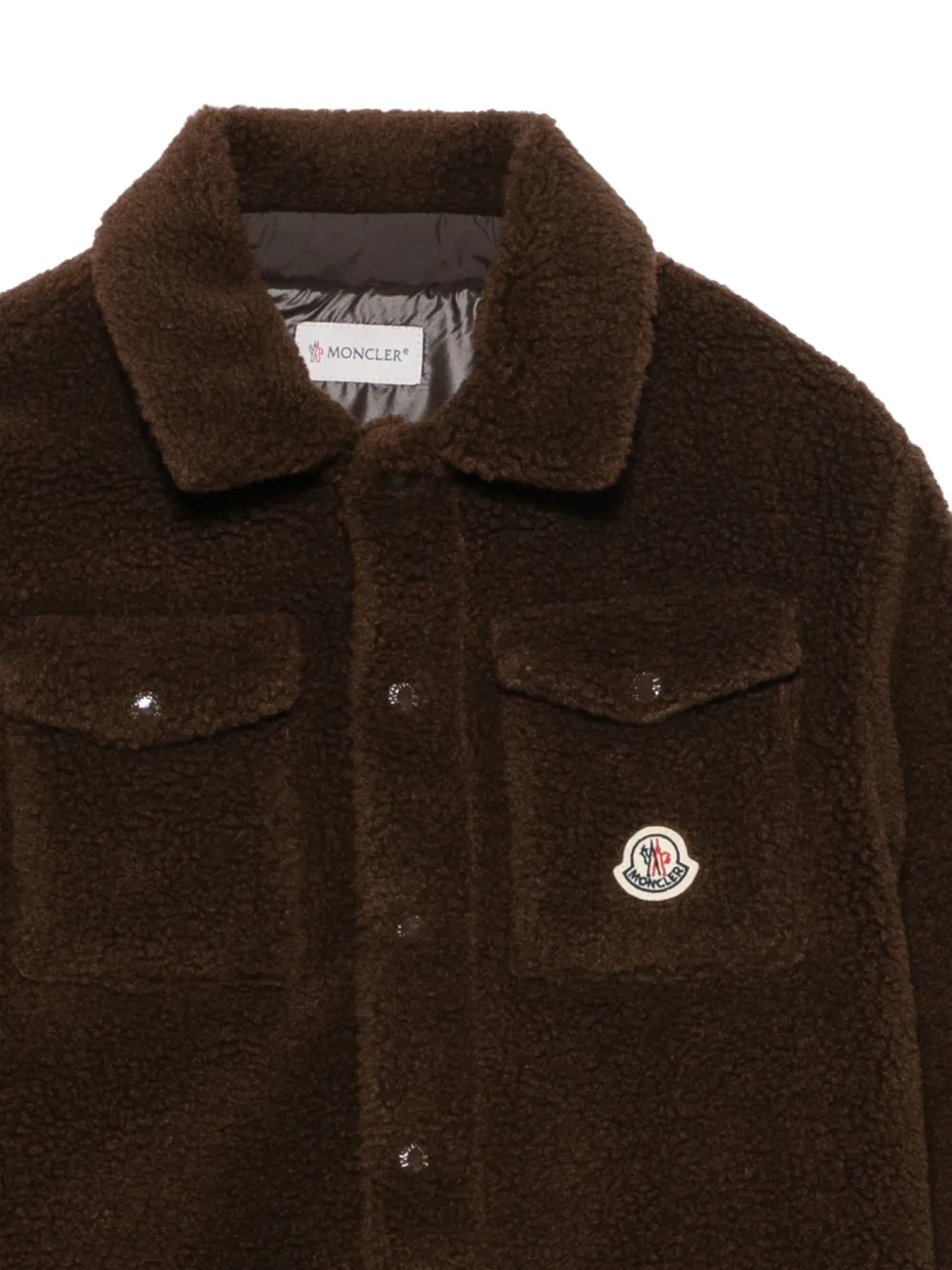 Moncler Enfant Jack met logopatch Bruin