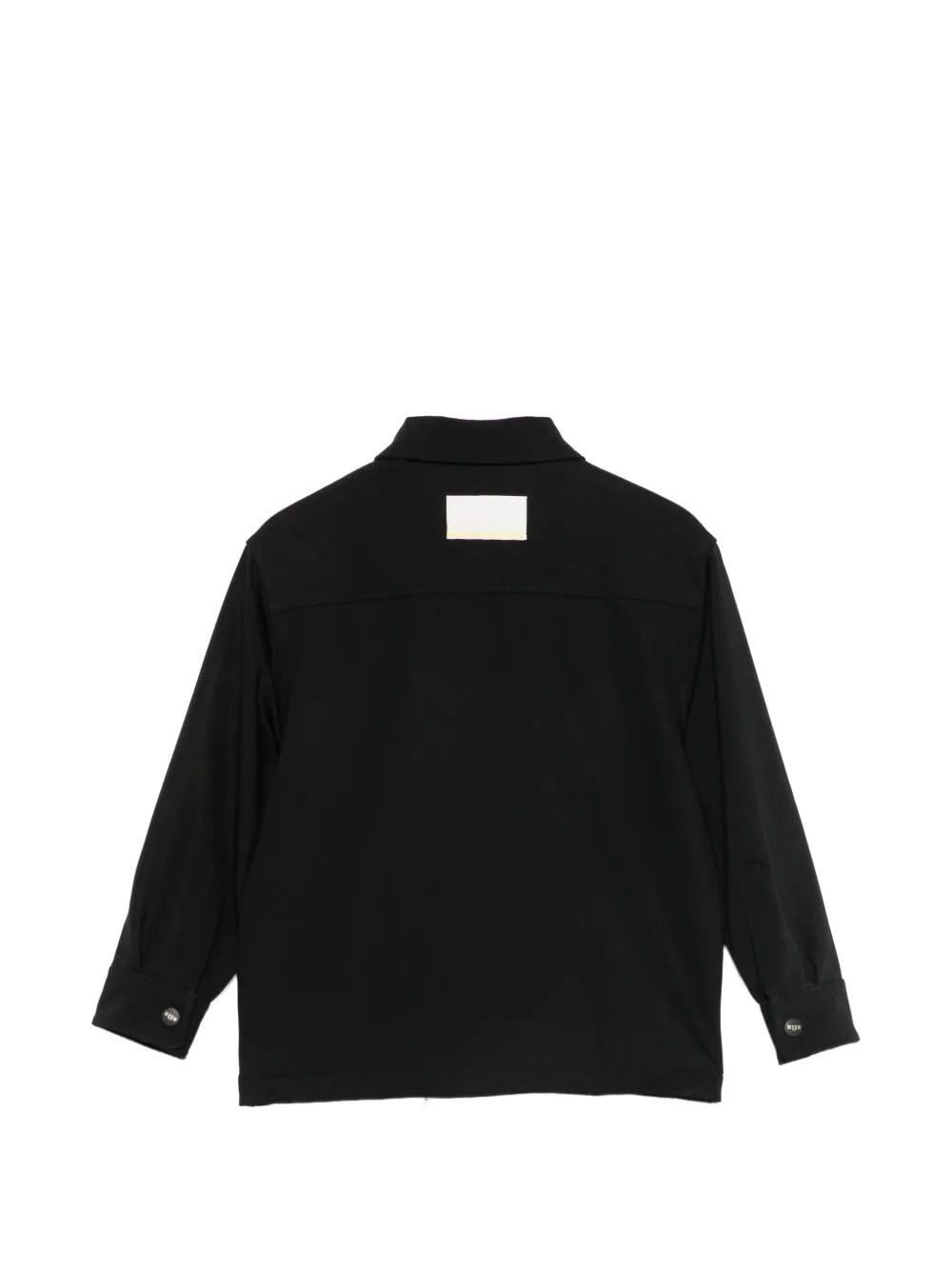MSGM Kids logo-embroidered buttoned shirt Zwart