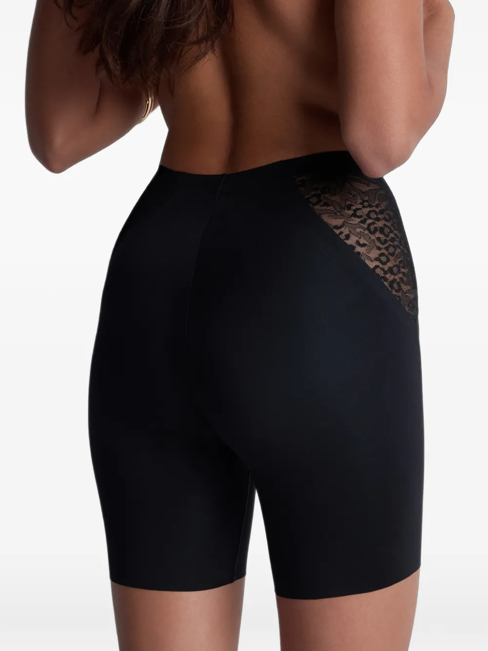 Aubade Sculpt shorts met kanten vlak Zwart