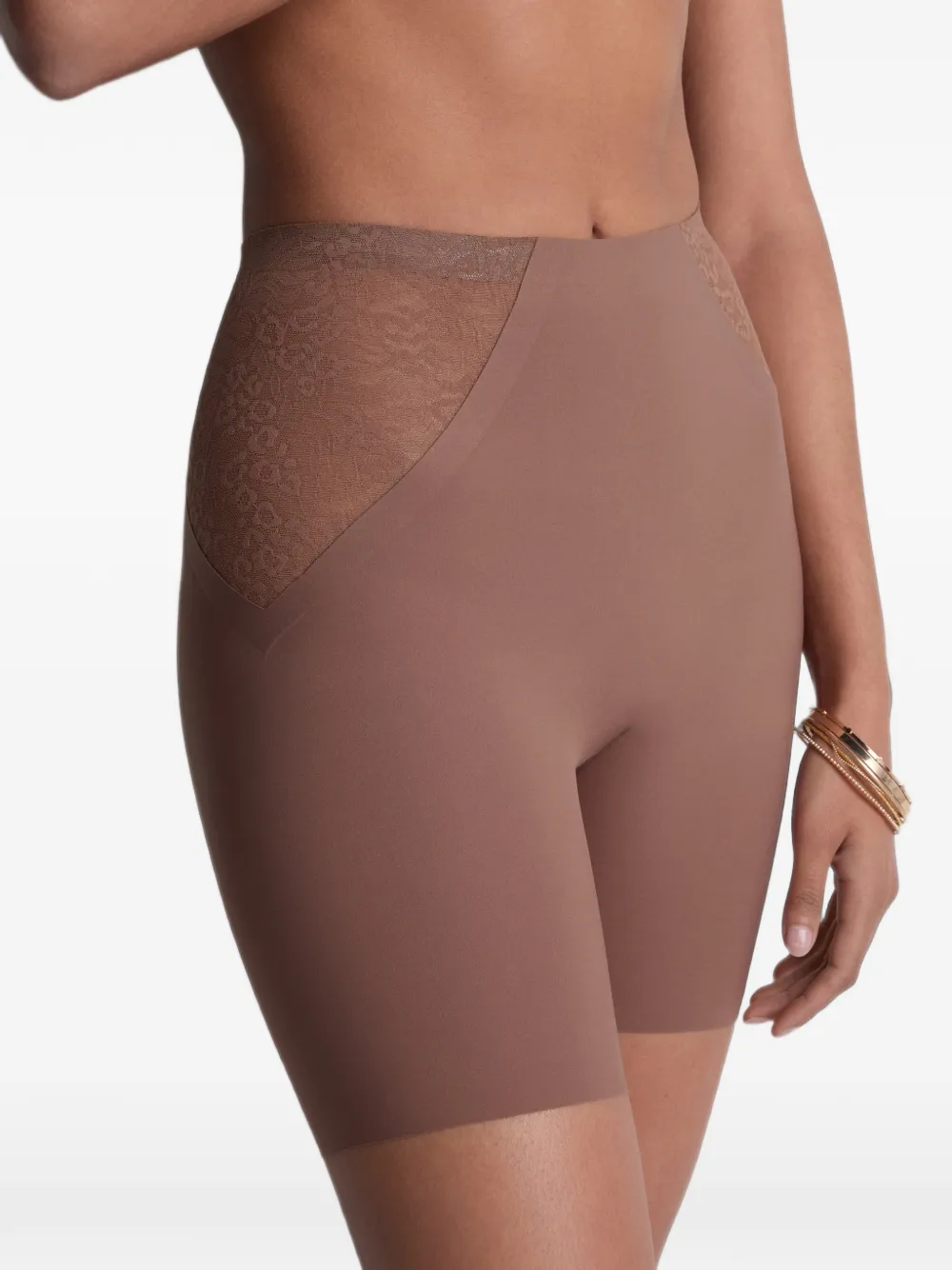 Aubade Sculpt Panty shapewear met kanten vlak Bruin