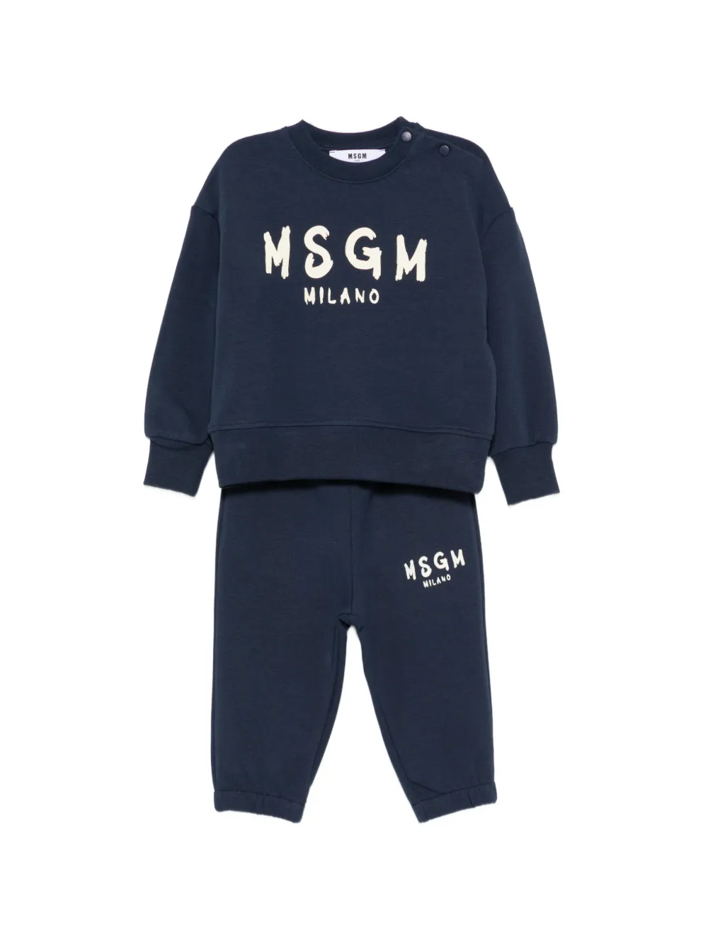 MSGM Kids logo-print tracksuit - Blu